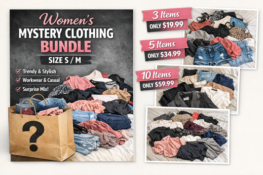 Women's Trendy Mystery Bundle (Size S/M) Clothing and/or Shoes Size 7